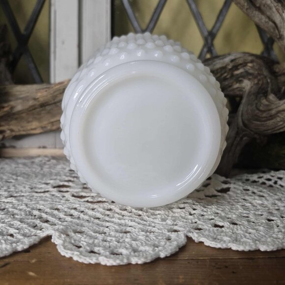 Hobnail Milk Glass Planter - Picture 7 of 7